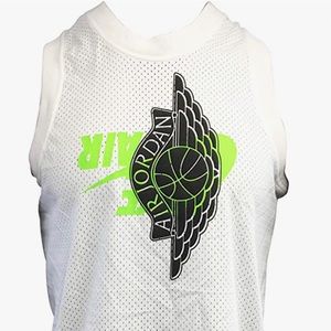 Men's Jersey 100% Polyester Jordan White (Large)